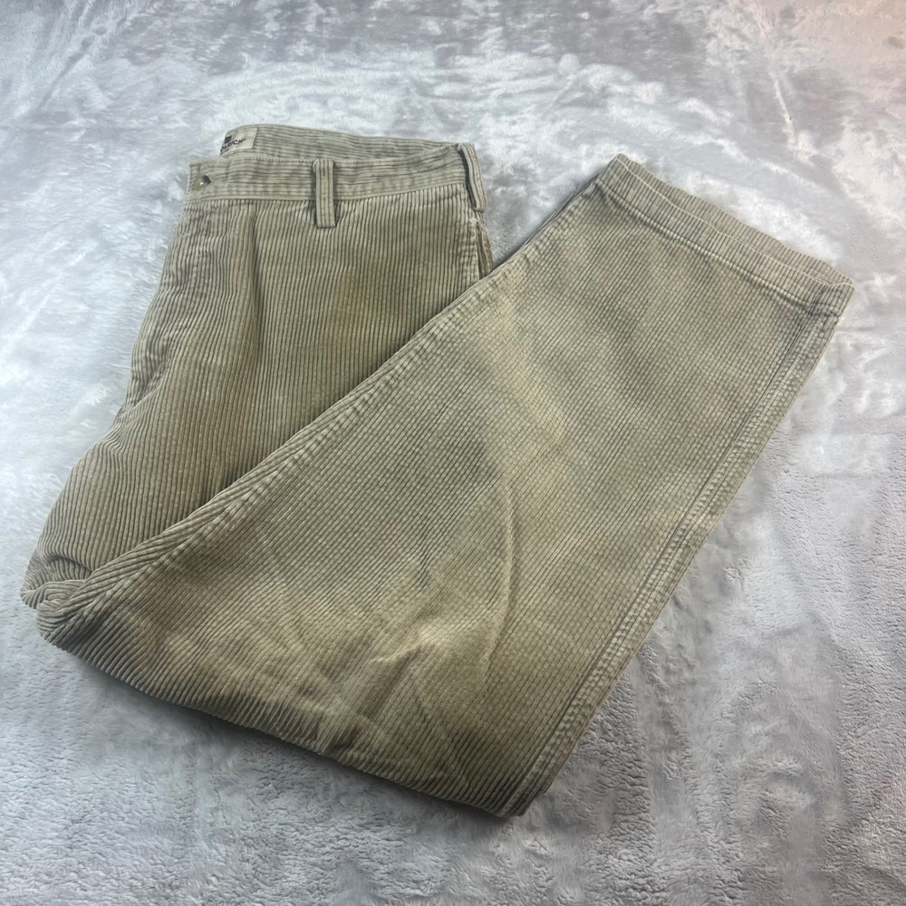 Woolrich Men's 36x30 Corduroy Pants Khaki Tan Wide Wale Cotton Trousers 1516